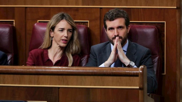 ep el presidente del pp pablo casado y la portavoz del partido popular en el congreso cayetana