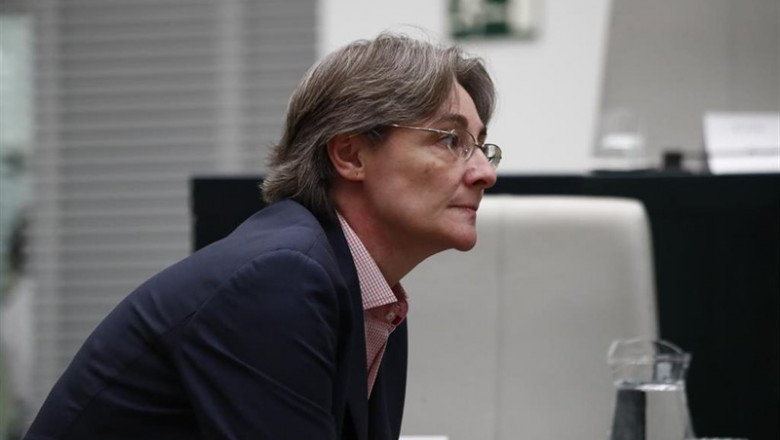 Imagen de archivo de la portavoz orgánica de Más Madrid en el Ayuntamiento, Marta Higueras, durante un pleno en el Ayuntamiento. | Óscar J.Barroso - Europa Press ep imagenarchivola portavoz organicamas madridayuntamiento marta higueras duranteplenoayuntamiento
