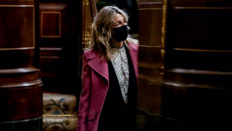 La vicepresidenta segunda y ministra de Trabajo, Yolanda Díaz, en una sesión plenaria en el Congreso de los Diputados, a 14 de diciembre de 2021, en Madrid, (España). | Ricardo Rubio - Europa Press ep la vicepresidenta segunda y ministra de trabajo yolanda diaz en una sesion plenaria en el
