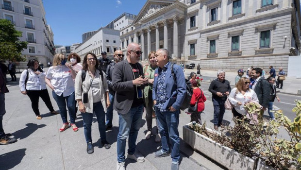 ep los secretarios generales de ccoo y ugt unai sordo i y pepe alvarez d asisten a una concentracion