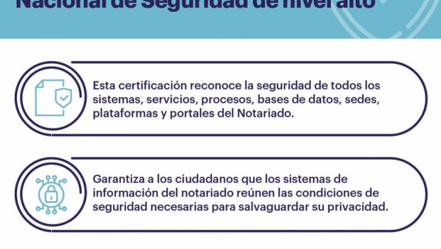 ep los sistemas de informacion del notariado obtienen el esquema nacional de seguridad de alto nivel