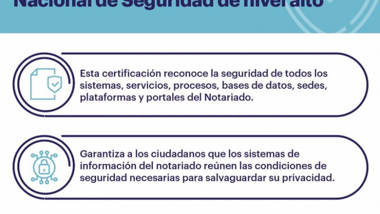 ep los sistemas de informacion del notariado obtienen el esquema nacional de seguridad de alto nivel