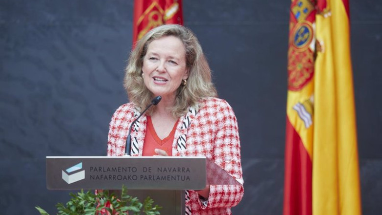 ep nadia calvino vicepresidenta primera del gobierno de espana interviene en el acto de toma de ep nadia calvino vicepresidenta primera del gobierno de espana interviene en el acto de toma de