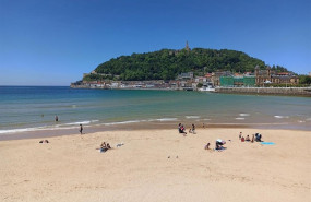 ep playa de la concha en san sebastian durante la desescalada