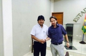ep presidentebolivia evo morales yliderpodemos pablo iglesias