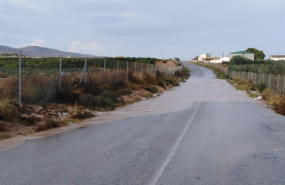 ep un tramo de la rm f-19 anegado de agua tras las lluvias