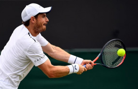 ep andy murrauy golpeapelota durante wimbledon 2019