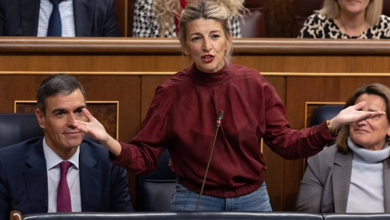 Archivo - La vicepresidenta segunda y ministra de Trabajo, Yolanda Díaz, interviene durante una sesión de control al Gobierno, en el Congreso de los Diputados, a 20 de diciembre de 2023, en Madrid (España). | Eduardo Parra - Europa Press - Archivo ep archivo la vicepresidenta segunda y ministra de trabajo yolanda diaz interviene durante una