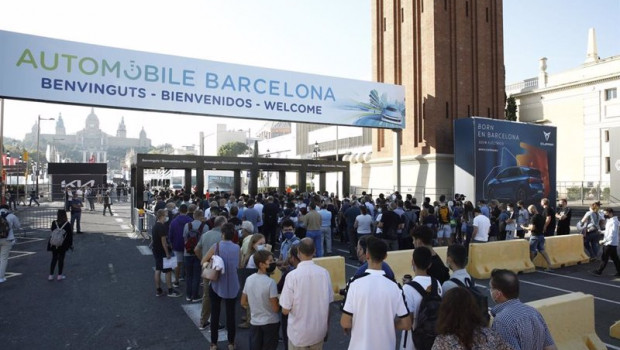 ep automobile barcelona 2021 en su primer dia abierto al publico en el recinto montjuc de fira de