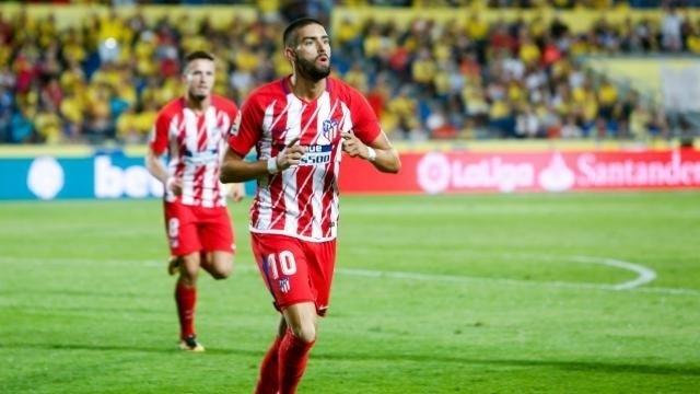 Carrasco, jugador del Atlético, celebra el segundo gol contra Las Palmas | LALIGA ep carrasco jugadoratletico celebrasegundo gollas palmas