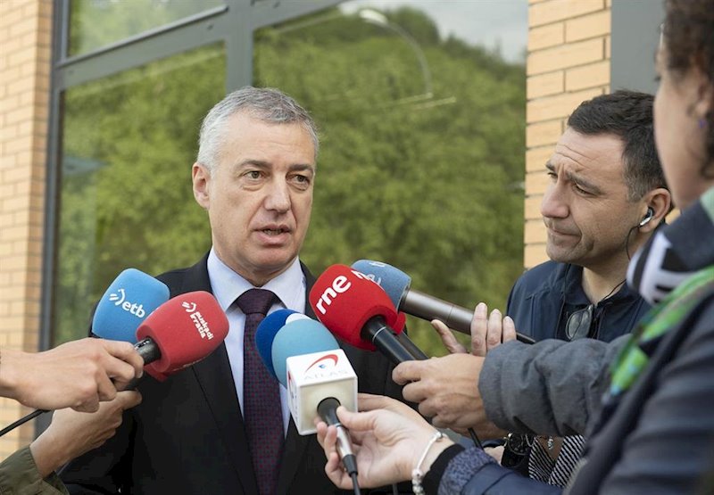 ep el lehendakari inigo urkullu en una comparecencia ante los medios de comunicacion