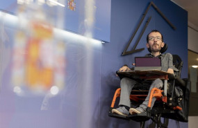 ep el portavoz de unidas podemos pablo echenique interviene en una rueda de prensa anterior a una