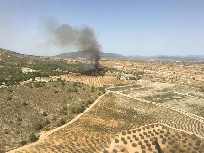 Imagen Del Incendio Declarado En La Sierra Del Carche | CENTRO DE COORDINACIÓN DE EMERGENCIAS ep imagenincendio declaradola sierracarche