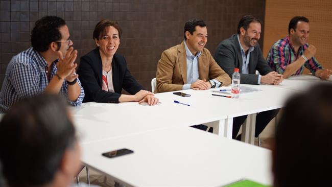 Juanma Moreno en Priego de Córdoba con Ceballos y Molina | EUROPA PRESS/PP ep juanma morenopriegocordobaceballosmolina