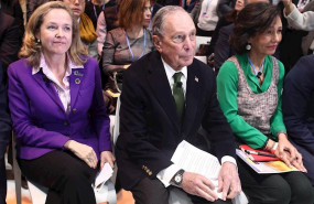 ep la ministra de economia y empresa nadia calvino el ex alcalde de nueva york y fundador de