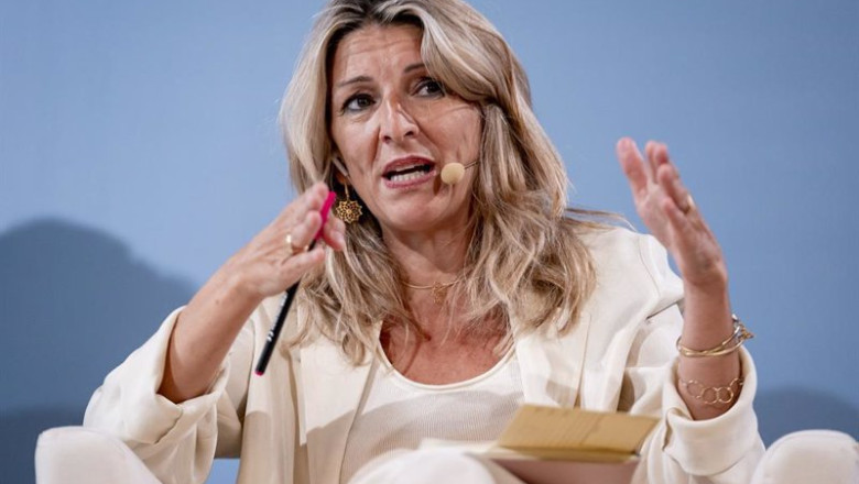 ep la vicepresidenta segunda y ministra de trabajo yolanda diaz durante una reunion con ministros de ep la vicepresidenta segunda y ministra de trabajo yolanda diaz durante una reunion con ministros de