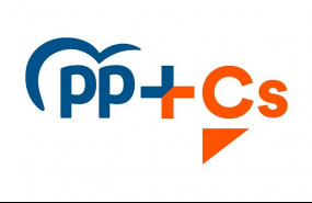 ep logotipo electora de la coalicion pp y cs para las elecciones autonomicas en el pais vasco del 5