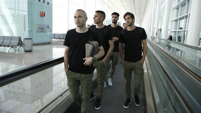 Andrés Iniesta Sergi Roberto Barcelona aeropuerto | FCB ep andres iniesta sergi roberto barcelona aeropuerto