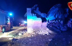 ep bomberos de la dpz intervienen en un accidente de trafico en la n-122 a la altura de tarazona