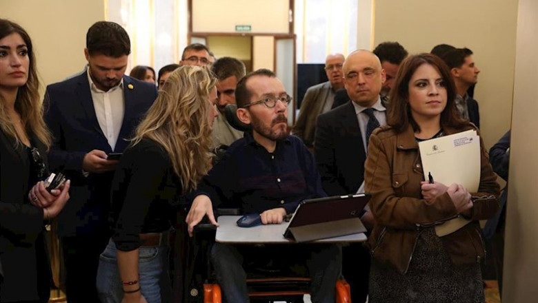 El portavoz de Unidas Podemos en el Congreso de los Diputados, Pablo Echenique, y la portavoz socialista, Adriana Lastra, tras una Junta de Portavoces | Marta Fernández - Europa Press - Archivo ep el portavoz de unidas podemos en el congreso de los diputados pablo echenique y la portavoz