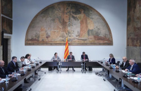 ep el presidente de la generalitat salvador illa c la consellera de economia alicia romero i y el