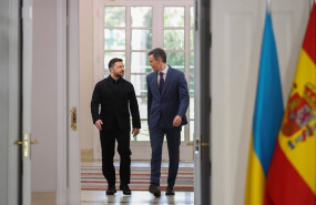 ep el presidente del gobierno pedro sanchez y el presidente de ucrania volodimir zelenski este