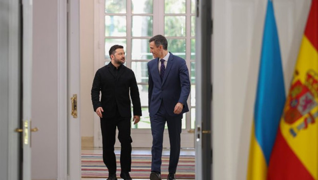 ep el presidente del gobierno pedro sanchez y el presidente de ucrania volodimir zelenski este