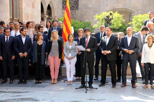 El Govern anuncia fecha y pregunta del referéndum 2017. | @CATALANGOV ep govern anuncia fechapreguntareferendum 2017 20170613191201