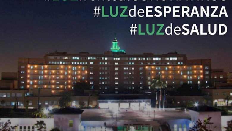 ep la cupula del hospital virgen del rocio se iluminara de verde durante la pandemia del covid-19