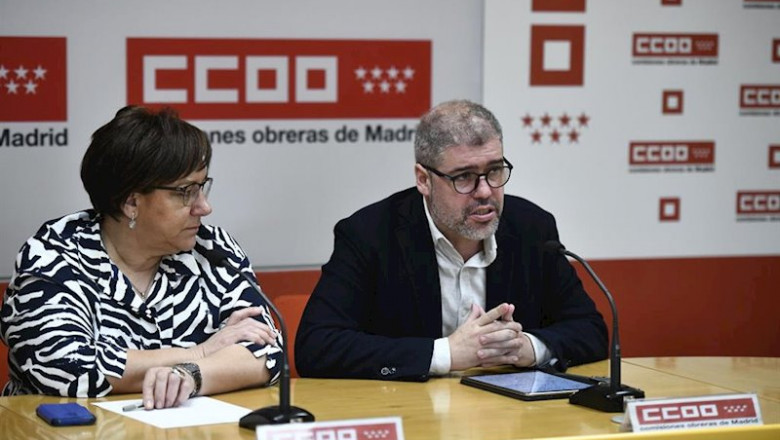 ep la secretaria de accion sindical mari cruz vicente y el secretario general de ccoo unai sordo en ep la secretaria de accion sindical mari cruz vicente y el secretario general de ccoo unai sordo en