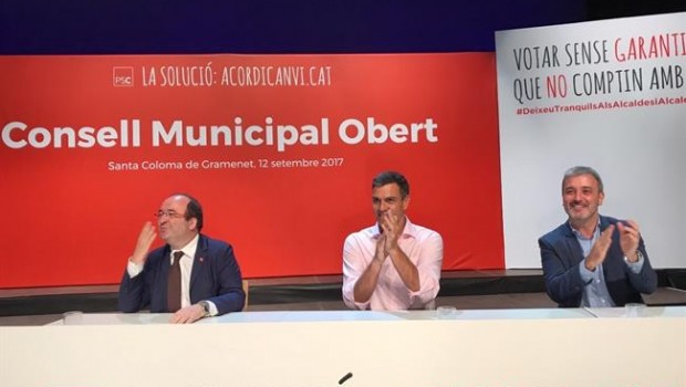 ep miquel iceta psc pedro sanchez psoe y jaume collboni psc