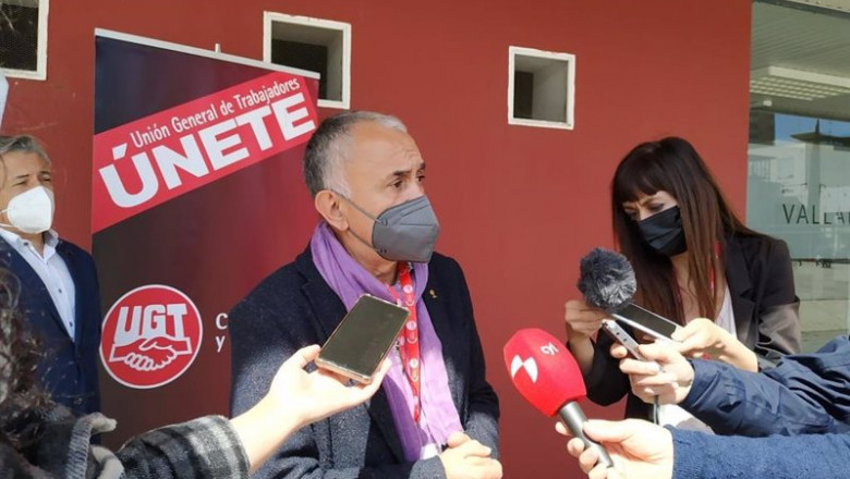 Pepe Álvarez atiende a los medios en Valladolid con motivo del Congreso Regional de UGT. | UGT ep pepe alvarez atiende a los medios en valladolid con motivo del congreso regional de ugt