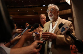 ep september 16 2013 - los angeles california united states placido domingo talks to members of the press in the dorothy chandler pavilion duringmedia event for carmen by theopera and conducted by domingo on august 13 2019 it was reported tha